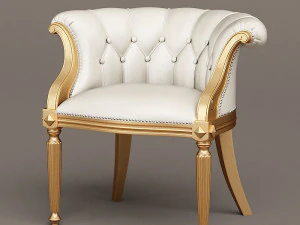 louis xv armchair and sofa 3D Model