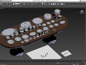 midpoly silver holloware service set 44 items 3D Модель