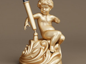 3d cherub pen holder model Model 3D
