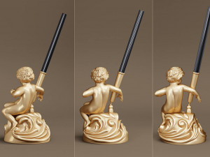 3d cherub pen holder model 3Dモデル