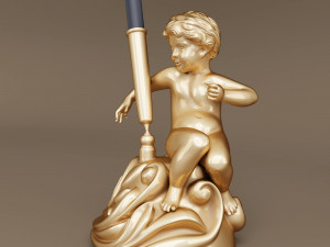3d cherub pen holder model 3Dモデル