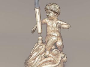 3d cherub pen holder model 3Dモデル