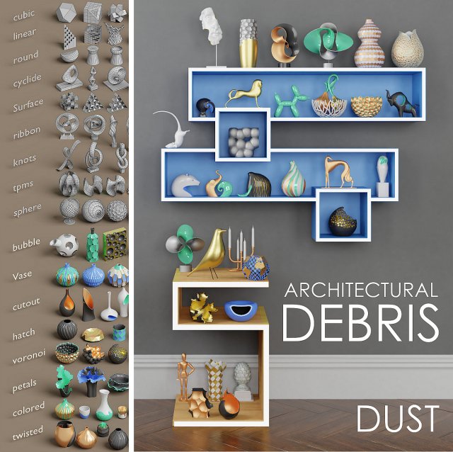 architectural debris dust Modèle 3D .c4d .max .obj .3ds .fbx .stl .blend 
