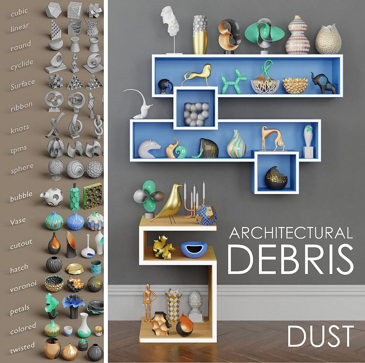 architectural debris dust 3D Model .c4d .max .obj .3ds .fbx .stl .blend