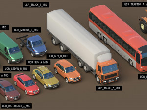 generic cars snow covered collection 3Dモデル