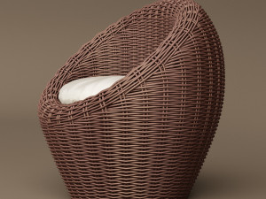 basket wicker chair 3Dモデル