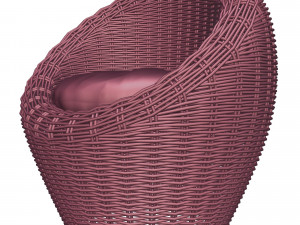 basket wicker chair 3Dモデル