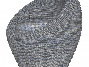 basket wicker chair 3Dモデル