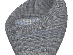 basket wicker chair 3D Model