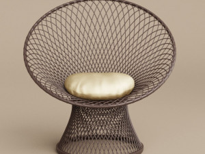 3d wicker peacock chair 1950s Model 3D