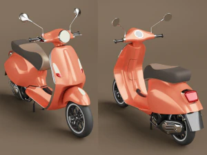 3d vespa primavera scooter model 3D Model