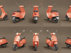 3d vespa primavera scooter model 3D Model
