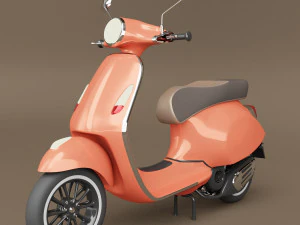 3d vespa primavera scooter model 3D Model
