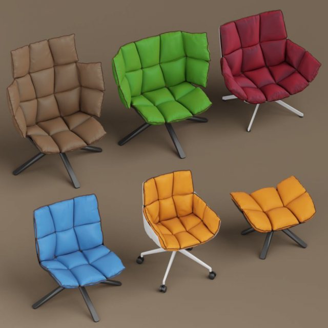 husk armchairs 3Dモデル .c4d .max .obj .3ds .fbx .stl .blend 