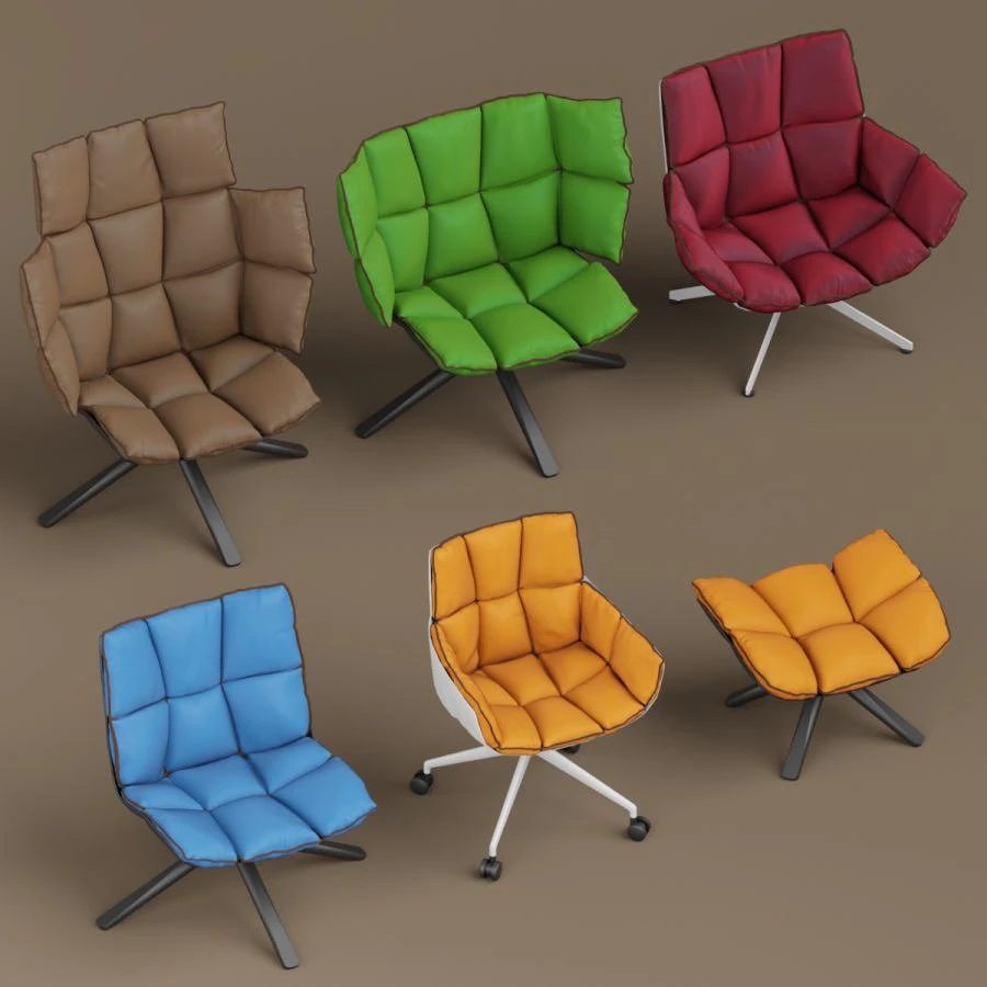 husk armchairs 3D Model .c4d .max .obj .3ds .fbx .stl .blend 