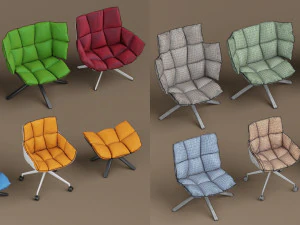husk armchairs 3D Model