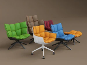 husk armchairs 3D Model