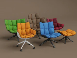 husk armchairs 3D Model
