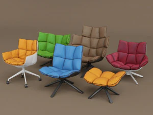 husk armchairs 3D Model