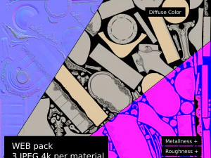 lowpoly silver holloware service set 44 items 3D Model