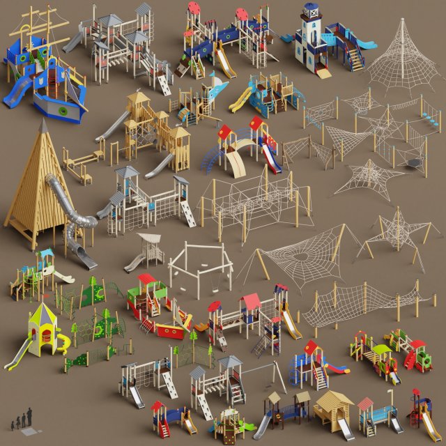 ad playtowers 3D 모델 .c4d .max .obj .3ds .fbx .stl .blend 
