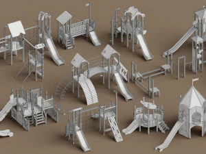 wieże reklamowe Model 3D