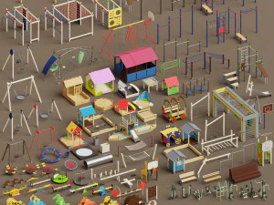 parco giochi pubblicitario Modello 3D