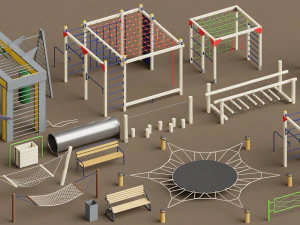 patio de recreo Modelo 3D