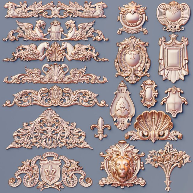 pearlworks centers 18 items 3Dモデル .c4d .max .obj .3ds .fbx .stl .blend 