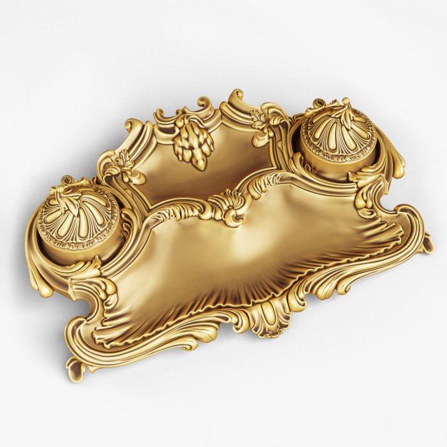 antique inkwell 3Dモデル .c4d .max .obj .3ds .fbx .stl .blend 