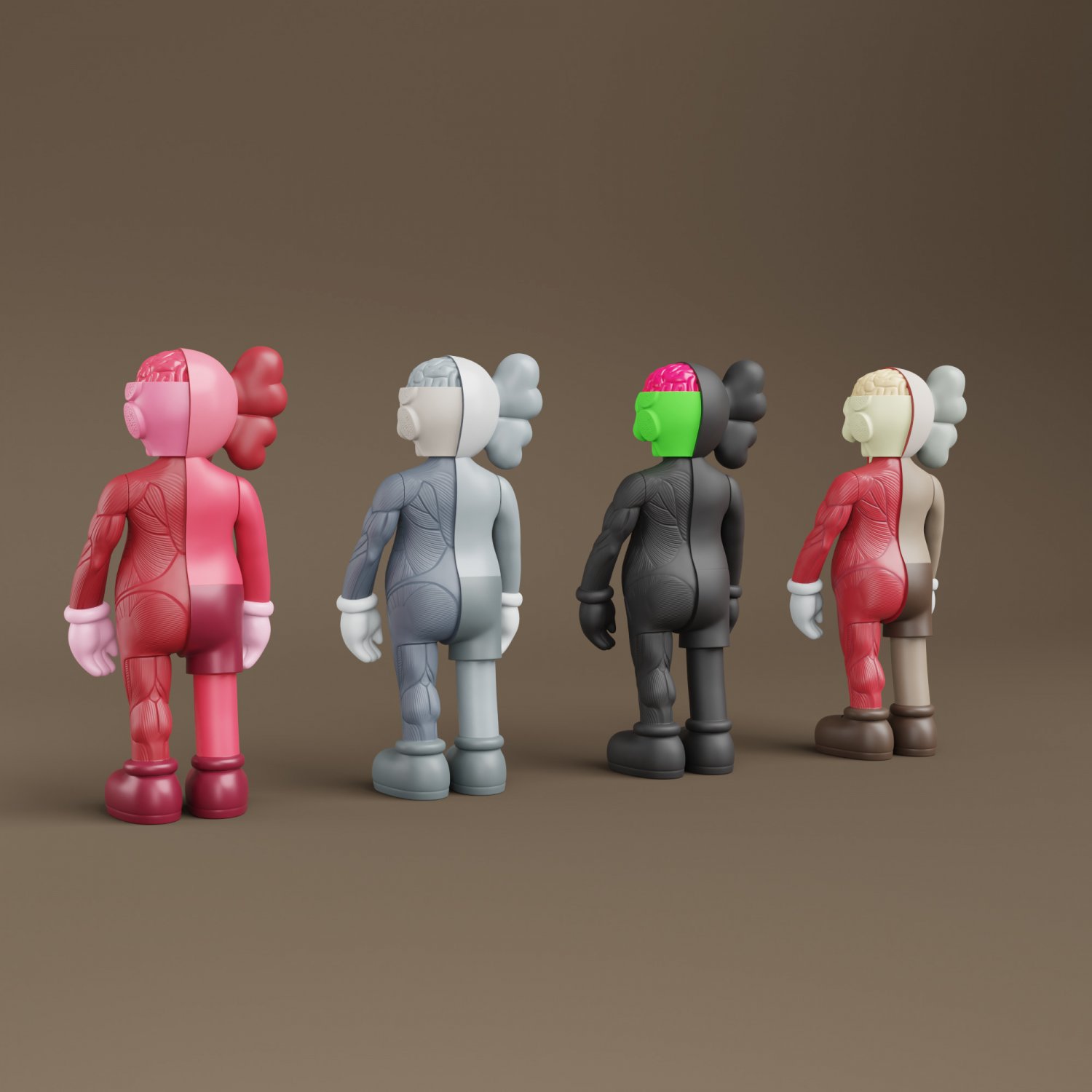 3D printer KAWS KEYCHAIN BFF X DESSECTED X COMPANION • made with