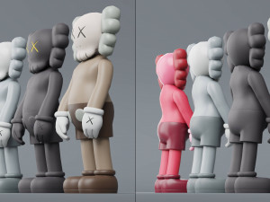 kaws flayed lowpoly pbr Modello 3D