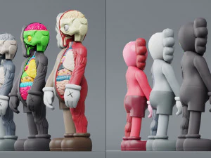 kaws flayed lowpoly pbr 3D Model