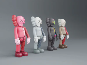 kaws flayed lowpoly pbr 3D Model