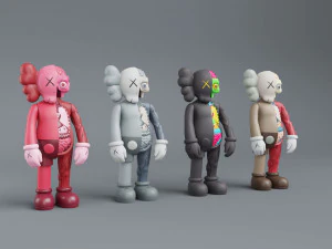 kaws flayed lowpoly pbr 3D Model
