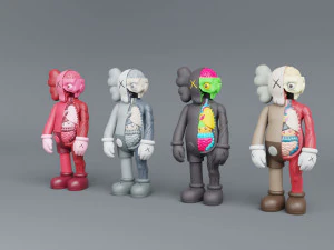 kaws flayed lowpoly pbr 3D Model