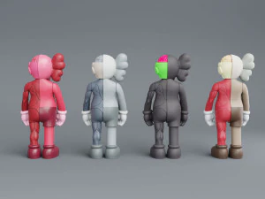 kaws flayed lowpoly pbr 3D Model