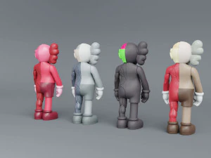 kaws flayed lowpoly pbr 3D Model