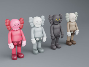 kaws flayed lowpoly pbr Modello 3D