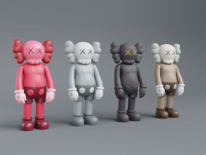 kaws flayed lowpoly pbr Modello 3D