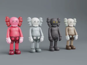 kaws flayed lowpoly pbr 3D Model