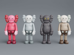 kaws flayed lowpoly pbr Modello 3D