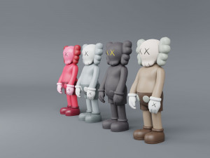 kaws flayed lowpoly pbr Modello 3D