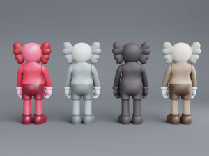 kaws flayed lowpoly pbr Modello 3D