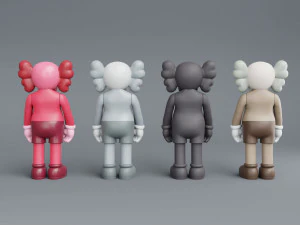 kaws flayed lowpoly pbr 3D Model