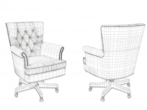 theodore armchair 3D 模型