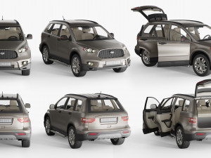 Generic SUV Snow covered wrecked Modelo 3D