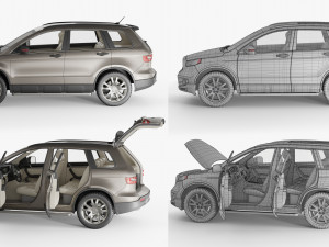 Generic SUV Snow covered wrecked Modelo 3D