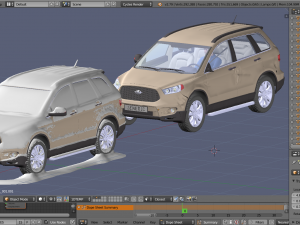 Generic SUV Snow covered wrecked Modelo 3D