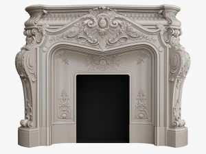 PFM Marble Fireplace MF-0018 3D Model